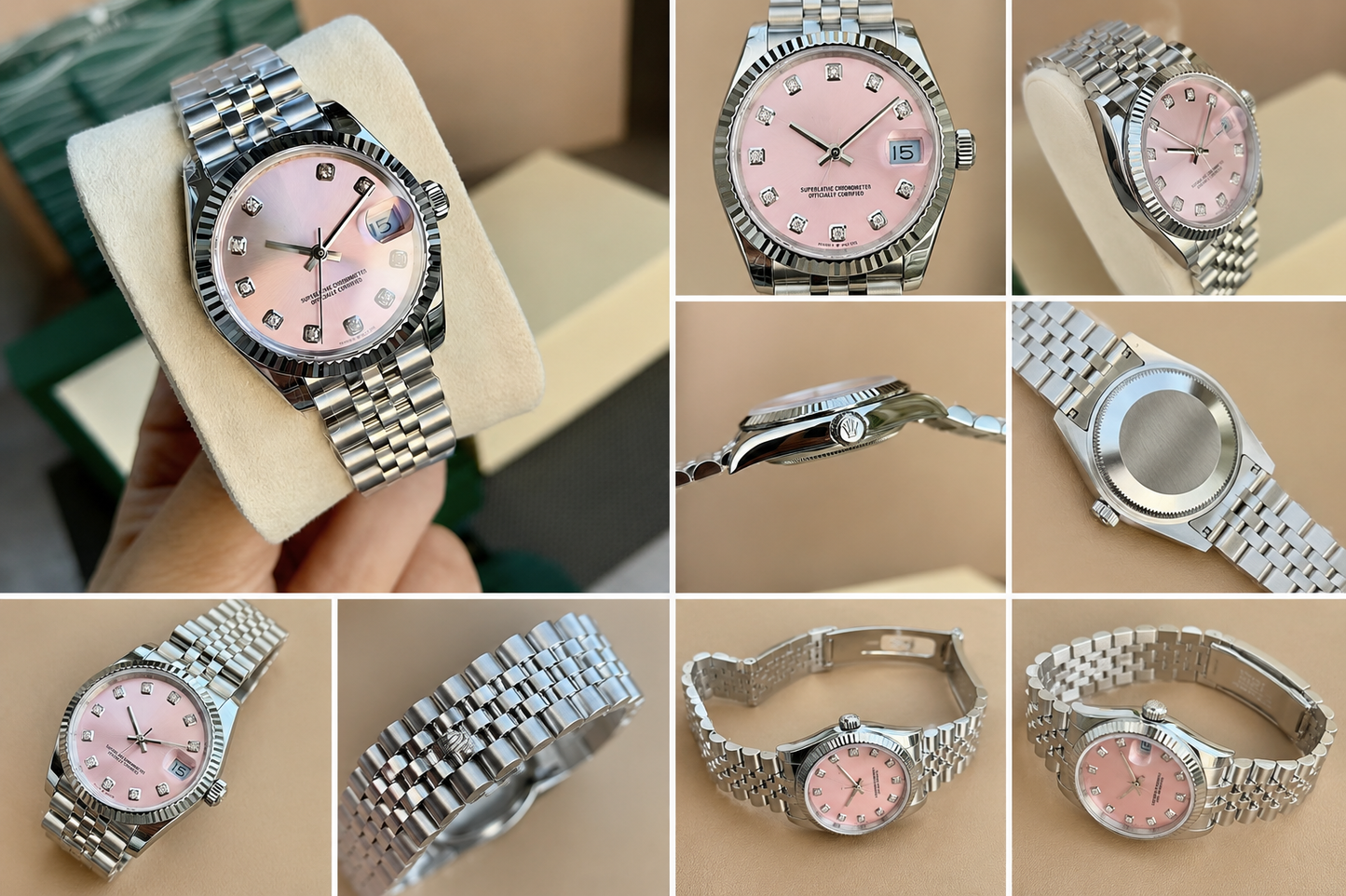 Montre rose clair