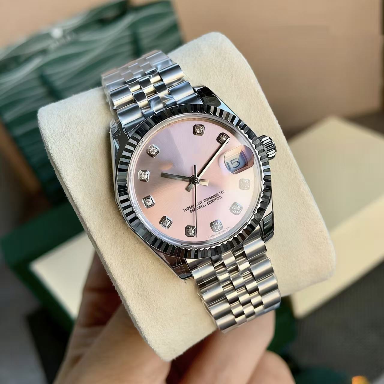 Montre rose clair